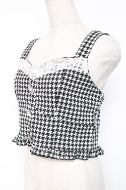 画像2: Ank Rouge / Be mqin フリルビスチェ M 黒×白 Y-25-12-27-078-CA-TO-SZ-ZY