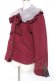 画像2: axes femme / ファー襟付編上ショートコート F ワイン Y-25-12-27-080-AX-CO-SZ-ZY (2)