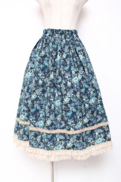 画像1: PrivateSquare. / アデラマキシ丈スカート M ネイビー Y-25-12-27-084-LO-SK-SZ-ZY