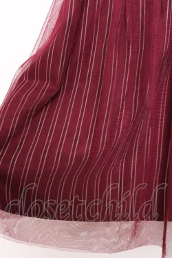 画像3: axes femme / チュール重ね柄スカート M ワイン Y-25-12-27-088-AX-SK-SZ-ZY