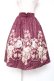 画像1: axes femme NOSTALGIE / 薔薇パネル柄ジャガードスカート F ワイン Y-25-12-27-090-AX-SK-SZ-ZY (1)