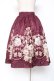 画像2: axes femme NOSTALGIE / 薔薇パネル柄ジャガードスカート F ワイン Y-25-12-27-090-AX-SK-SZ-ZY (2)