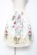 axes femme NOSTALGIE / フラワーベース柄ミディスカート F 生成り Y-25-12-27-091-AX-SK-SZ-ZY