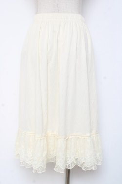 画像2: axes femme / レース重ねペチスカート M 生成り Y-25-12-27-095-AX-SK-SZ-ZY