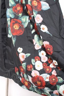 画像4: axes femme / 椿柄ロングスカート F 黒 Y-25-12-27-096-AX-SK-SZ-ZY