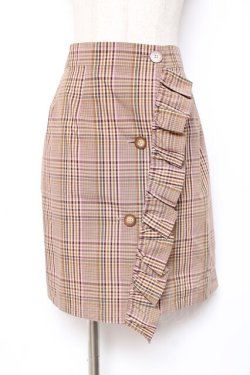 画像1: MILK / ラップミニスカート  ブラウン Y-25-12-27-103-ML-SK-SZ-ZY