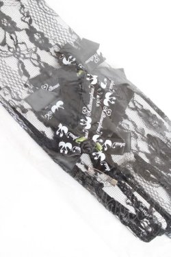 画像4: metamorphose / レース手袋・ミドル（レース付）  黒 Y-25-12-27-013-ME-ZA-SZ-ZY