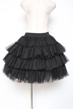 画像1: AND ROMEO / 超ボリュームパニエ  黒 Y-25-12-27-105-LO-SK-SZ-ZY