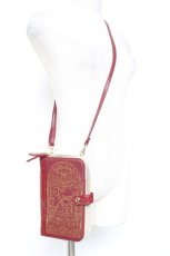 画像1: axes femme / ブック型スマホショルダー  ワイン Y-25-12-27-014-AX-BG-SZ-ZTK040 (1)
