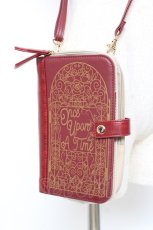 画像2: axes femme / ブック型スマホショルダー  ワイン Y-25-12-27-014-AX-BG-SZ-ZTK040 (2)