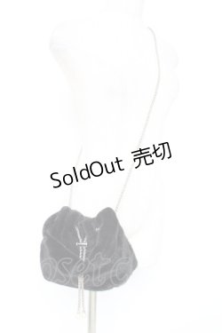 画像1: axes femme / チェーン使いファーバッグ  黒 Y-25-12-27-016-AX-BG-SZ-ZY