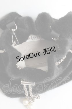 画像4: axes femme / チェーン使いファーバッグ  黒 Y-25-12-27-016-AX-BG-SZ-ZY