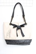 axes femme / リボン使いトート  キナリ Y-25-12-27-026-AX-BG-SZ-ZY