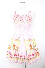画像2: BABY, THE STARS SHINE BRIGHT / Bee My Sweet Honey柄ハートヨークジャンパースカート  ピンク Y-25-12-28-017-BA-OP-SZ-ZY (2)