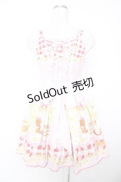 画像2: BABY, THE STARS SHINE BRIGHT / Bee My Sweet Honey柄ハートヨークジャンパースカート  ピンク Y-25-12-28-017-BA-OP-SZ-ZY
