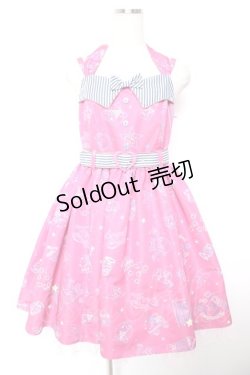 画像1: Angelic Pretty / Neon Star Diner SpecialジャンパースカートSet  ダークピンク Y-25-12-28-003-AP-OP-SZ-ZY