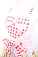 画像3: BABY, THE STARS SHINE BRIGHT / Bee My Sweet Honey柄ハートヨークジャンパースカート  ピンク Y-25-12-28-017-BA-OP-SZ-ZY (3)
