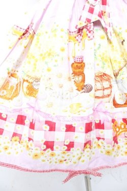 画像4: BABY, THE STARS SHINE BRIGHT / Bee My Sweet Honey柄ハートヨークジャンパースカート  ピンク Y-25-12-28-017-BA-OP-SZ-ZY