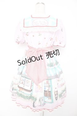 画像2: BABY, THE STARS SHINE BRIGHT / Kitten’s Sweet Cherries Cafe Diner柄ワンピース  ピンク Y-25-12-28-018-BA-OP-AS-ZY