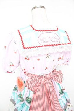 画像5: BABY, THE STARS SHINE BRIGHT / Kitten’s Sweet Cherries Cafe Diner柄ワンピース  ピンク Y-25-12-28-018-BA-OP-AS-ZY