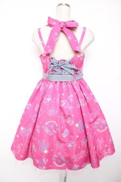 画像2: Angelic Pretty / Neon Star Diner SpecialジャンパースカートSet  ダークピンク Y-25-12-28-003-AP-OP-SZ-ZY