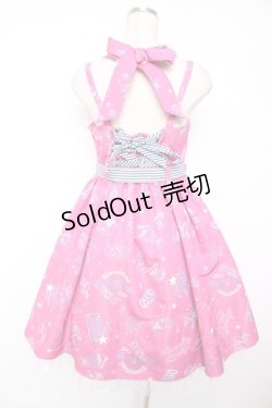 画像2: Angelic Pretty / Neon Star Diner SpecialジャンパースカートSet  ダークピンク Y-25-12-28-003-AP-OP-SZ-ZY