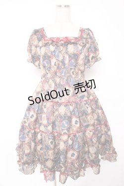 画像1: ALICE and the PIRATES / Memory frame of royal crown柄ワンピース  紺 Y-25-12-28-020-PA-OP-SZ-ZY