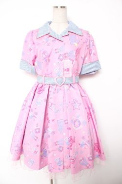 画像1: Angelic Pretty / Neon Star Dinerワンピース  ピンク Y-25-12-28-027-AP-OP-HR-ZY