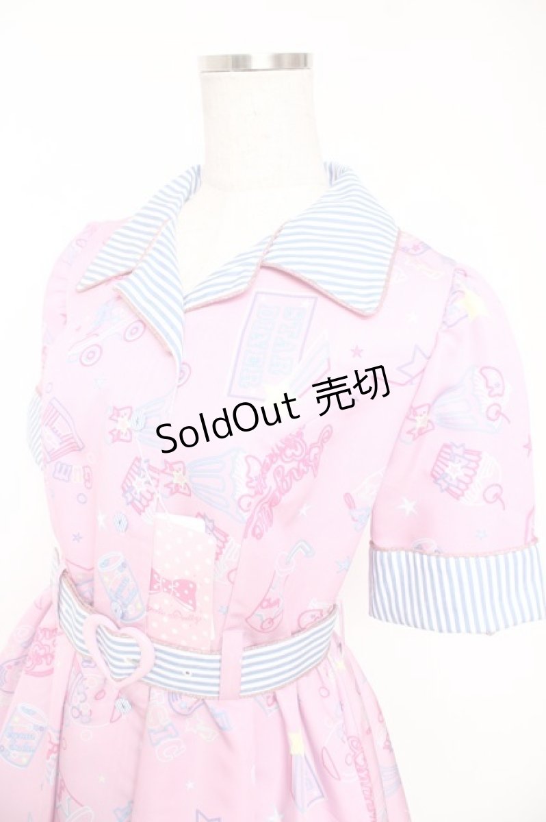 画像3: Angelic Pretty / Neon Star Dinerワンピース  ピンク Y-25-12-28-027-AP-OP-HR-ZS (3)