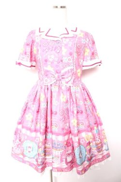 画像1: Angelic Pretty / Toy's Donut Dinerワンピース  ピンク Y-25-12-28-029-AP-OP-SZ-ZY