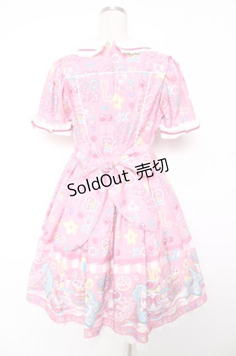 画像2: Angelic Pretty / Toy's Donut Dinerワンピース  ピンク Y-25-12-28-029-AP-OP-SZ-ZY (2)