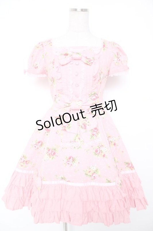 画像1: Angelic Pretty / ローズアフタヌーンワンピース  ピンク Y-25-12-28-030-AP-OP-SZ-ZY (1)