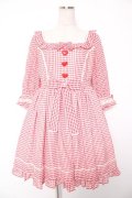 Angelic Pretty / Lovelyチェックワンピース  赤 Y-25-12-28-031-AP-OP-AS-ZY