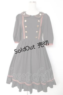 画像1: ALICE and the PIRATES / クリスのチョコレートメイドワンピース  黒 Y-25-12-28-035-PA-OP-SA-ZY