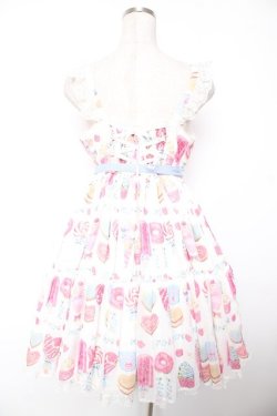 画像2: Angelic Pretty / Sugar Candy Shopジャンパースカート  白 Y-25-12-28-005-AP-OP-SZ-ZY