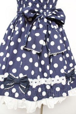 画像7: Angelic Pretty / ポルカドットジャンパースカート  紺 Y-25-12-28-006-AP-OP-SZ-ZY