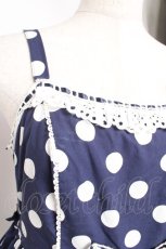 画像8: Angelic Pretty / ポルカドットジャンパースカート  紺 Y-25-12-28-006-AP-OP-SZ-ZS (8)