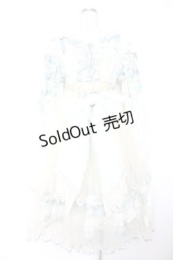 画像2: BABY, THE STARS SHINE BRIGHT / Ver Placidum Mille fleurワンピースドレス【完全受注予約商品】  サックス Y-25-12-28-008-BA-OP-SA-ZY