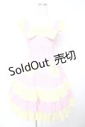 Angelic Pretty / ギンガムシャーベットジャンパースカート  ピンク×イエロー Y-25-12-28-002-AP-OP-SZ-ZY