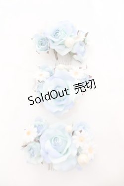 画像19: BABY, THE STARS SHINE BRIGHT / Ver Placidum Mille fleurワンピースドレス【完全受注予約商品】  サックス Y-25-12-28-008-BA-OP-SA-ZY