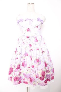 画像1: BABY, THE STARS SHINE BRIGHT / スローモーションブーケ〜あの日の私の想い〜柄ジャンパースカート  ラベンダー Y-25-12-28-009-BA-OP-SA-ZY