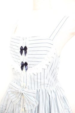 画像3: ALICE and the PIRATES / ドビーストライプティアードジャンパースカート  サックス Y-25-12-28-010-PA-OP-SZ-ZY