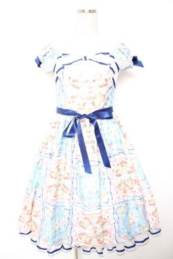 画像1: BABY, THE STARS SHINE BRIGHT / Ruban le Lien a la modeミニ袖ジャンパースカート  ピンクｘサックス Y-25-12-28-011-BA-OP-AS-ZY