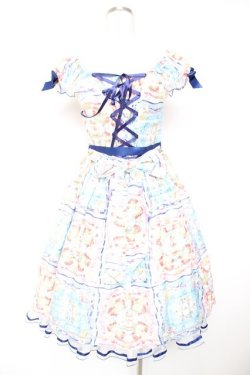 画像2: BABY, THE STARS SHINE BRIGHT / Ruban le Lien a la modeミニ袖ジャンパースカート  ピンクｘサックス Y-25-12-28-011-BA-OP-AS-ZY