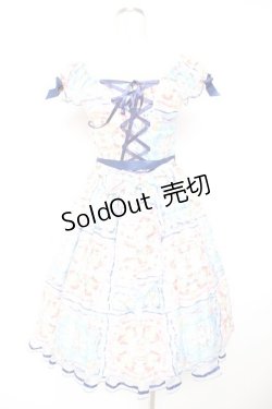 画像2: BABY, THE STARS SHINE BRIGHT / Ruban le Lien a la modeミニ袖ジャンパースカート  ピンクｘサックス Y-25-12-28-011-BA-OP-AS-ZI