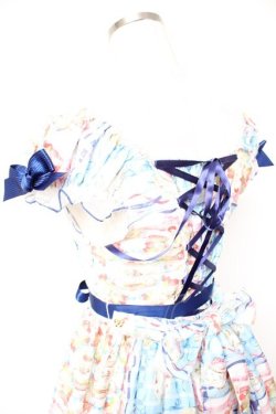 画像4: BABY, THE STARS SHINE BRIGHT / Ruban le Lien a la modeミニ袖ジャンパースカート  ピンクｘサックス Y-25-12-28-011-BA-OP-AS-ZY