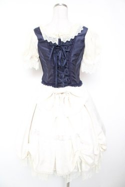 画像2: BABY, THE STARS SHINE BRIGHT / Claudia，The Fairy Tale Princessワンピースセット  オフｘ紺 Y-25-12-28-012-BA-OP-AS-ZY