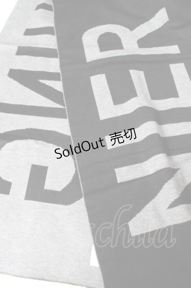 画像2: NieR CLOTHING / 高品質NIER LOGOマフラー  黒×グレー Y-26-01-01-005-PU-ZA-SZ-ZT578 (2)