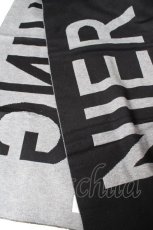 画像2: NieR CLOTHING / 高品質NIER LOGOマフラー  黒×グレー Y-26-01-01-005-PU-ZA-SZ-ZT578 (2)