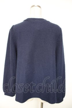 画像2: axes femme / レースアップトップス  紺 Y-26-01-01-038-AX-TO-SZ-ZY